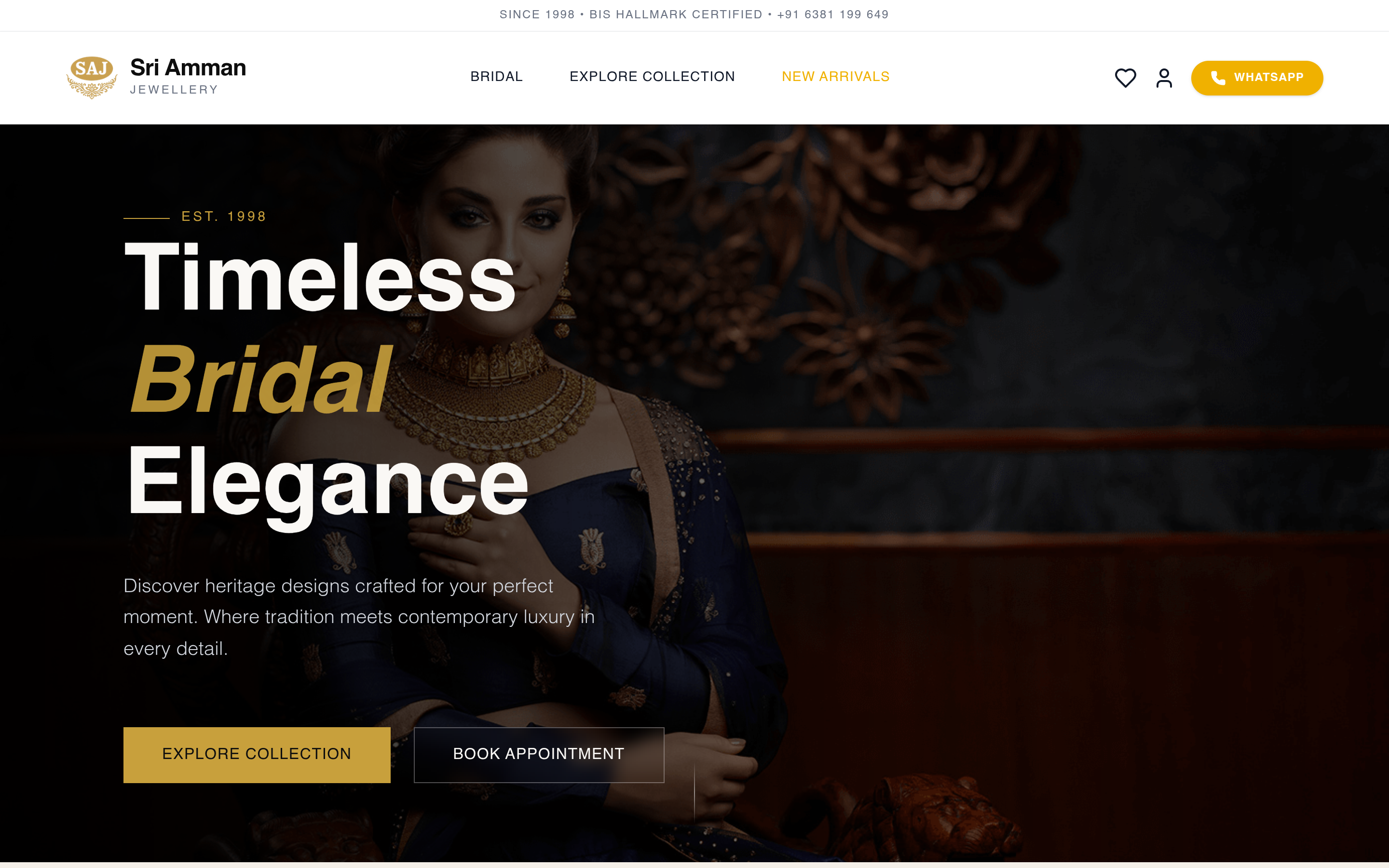 Sri Amman Jewellery website