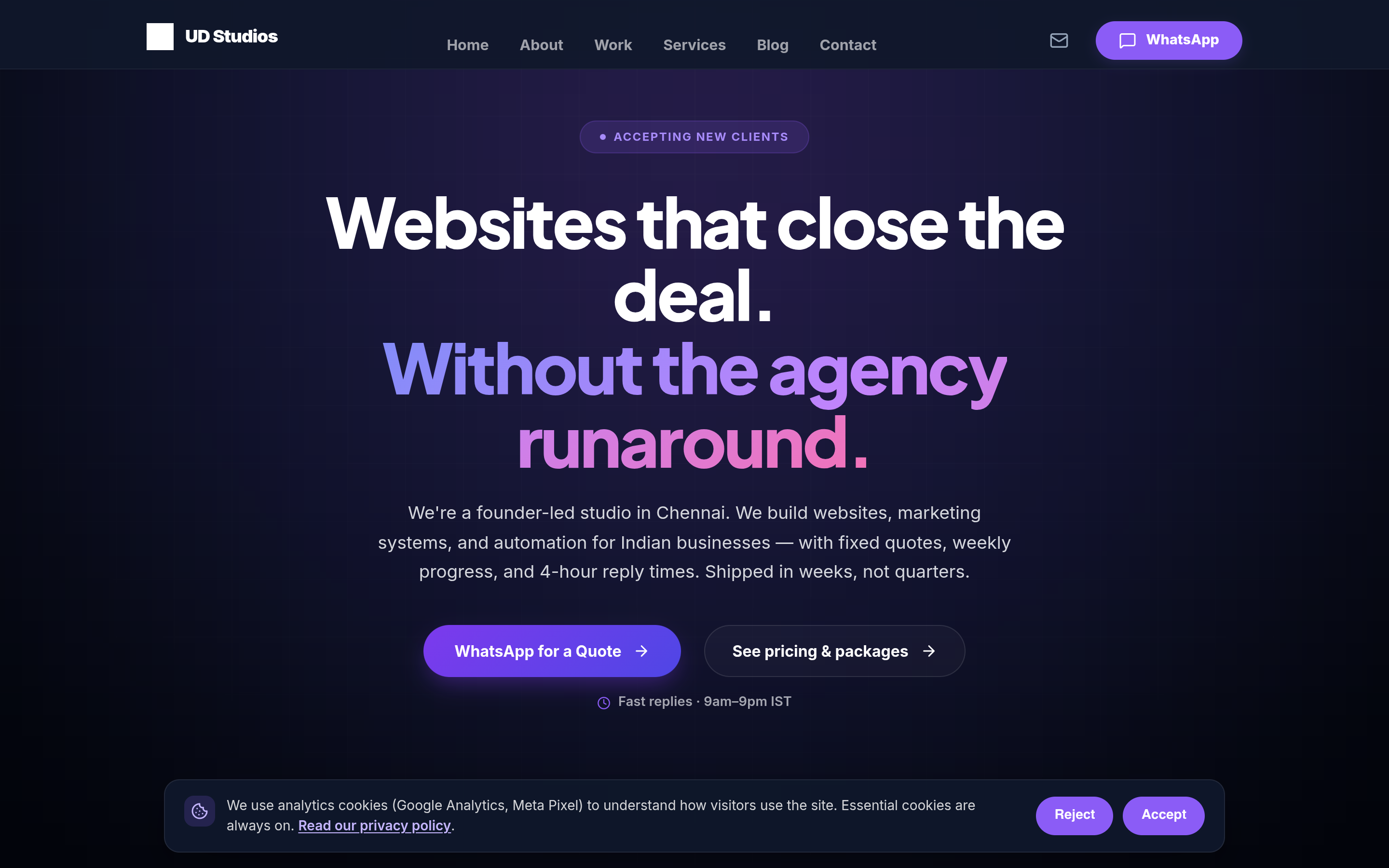 UD Studios website